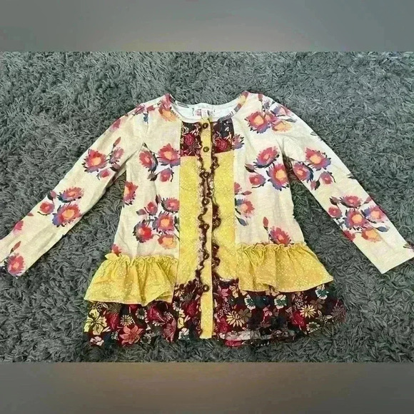 Matilda Jane Other - MATILDA JANE Friends Forever Elliott Tunic Top Long Sleeve Shirt Cardigan Size 4